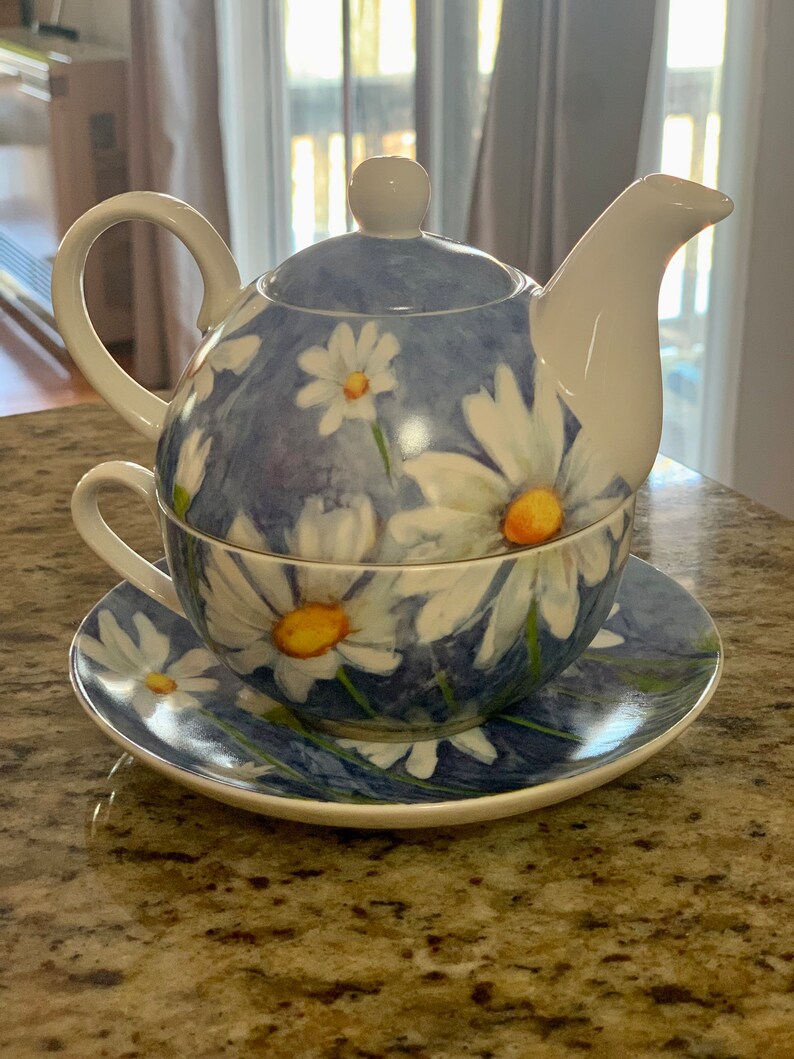 Stechcol Gracie China Tea for 1 Teapot Cup Saucer Set Etsy