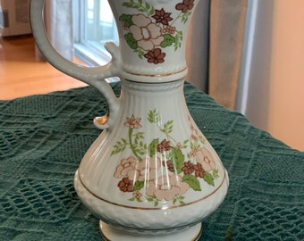Rare Vintage Chodziez Floral Pitcher Made in Poland - Original Tag Attached