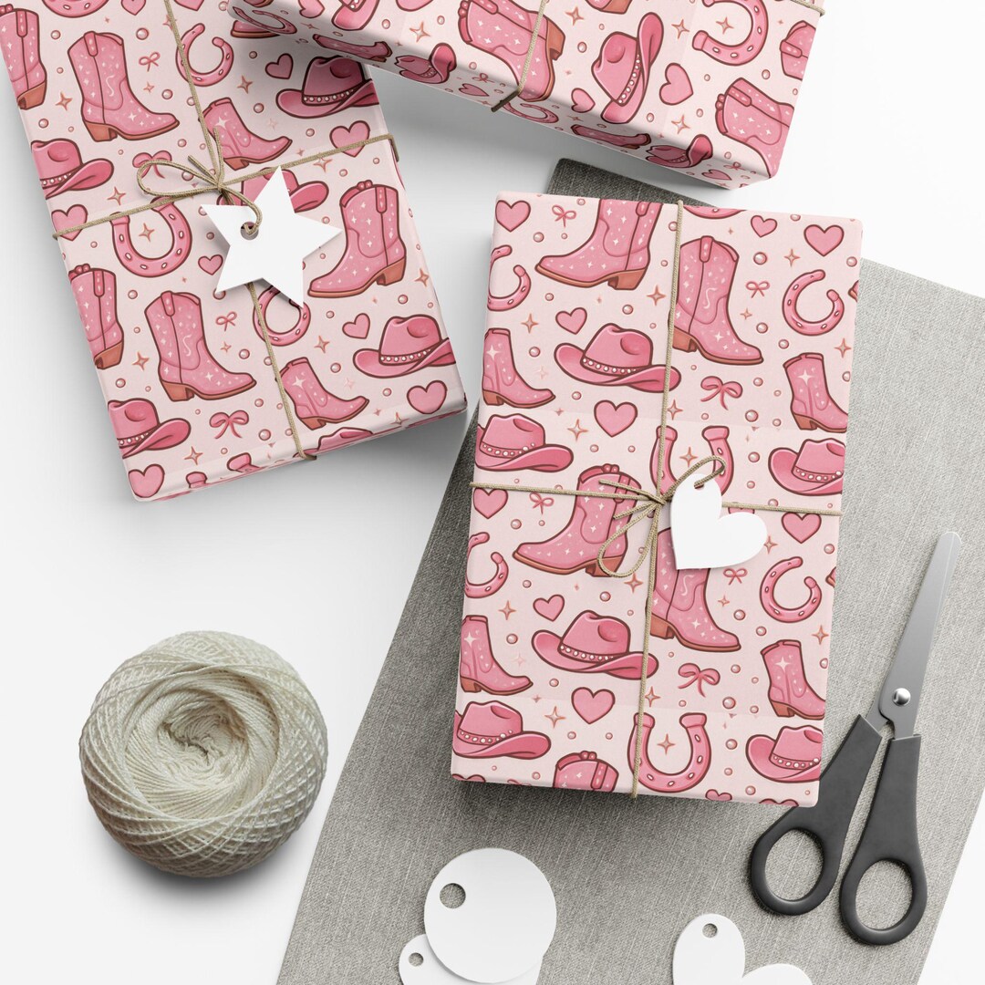Yeehaw Barbie Gift Wrapping Paper Etsy — free download