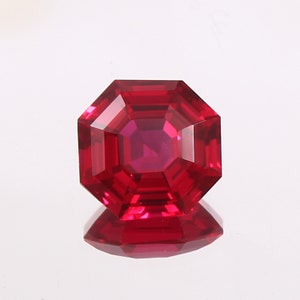 AAA-klasse 10 x 10 mm Mozambique losse Asscher geslepen edelsteen, uitstekende echte kwaliteit Pegion rode robijn edelsteen voor het maken van ringen en sieraden