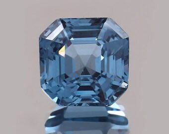 AAA Grade 12x12 MM Brazilian Aquamarine Loose Gemstone Asscher Cut,Excellent Genuine Quality Gemstone For Engagement Ring & Jewellery Making