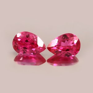 AAA 11x8 MM Mozambique Loose Pear Gemstone Cut Pair, Excellent Genuine Quality Pegion Red Ruby Gemstone For Jewellery Making 8.00 Ct