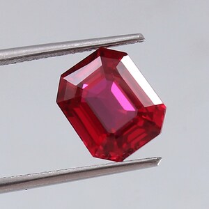 AAA Grade10 x8 MM Mozambique Loose Radiant Cut Gemstone, Excellent Genuine Quality Pegion Red Ruby Gemstone For Ring & Jewellery Making