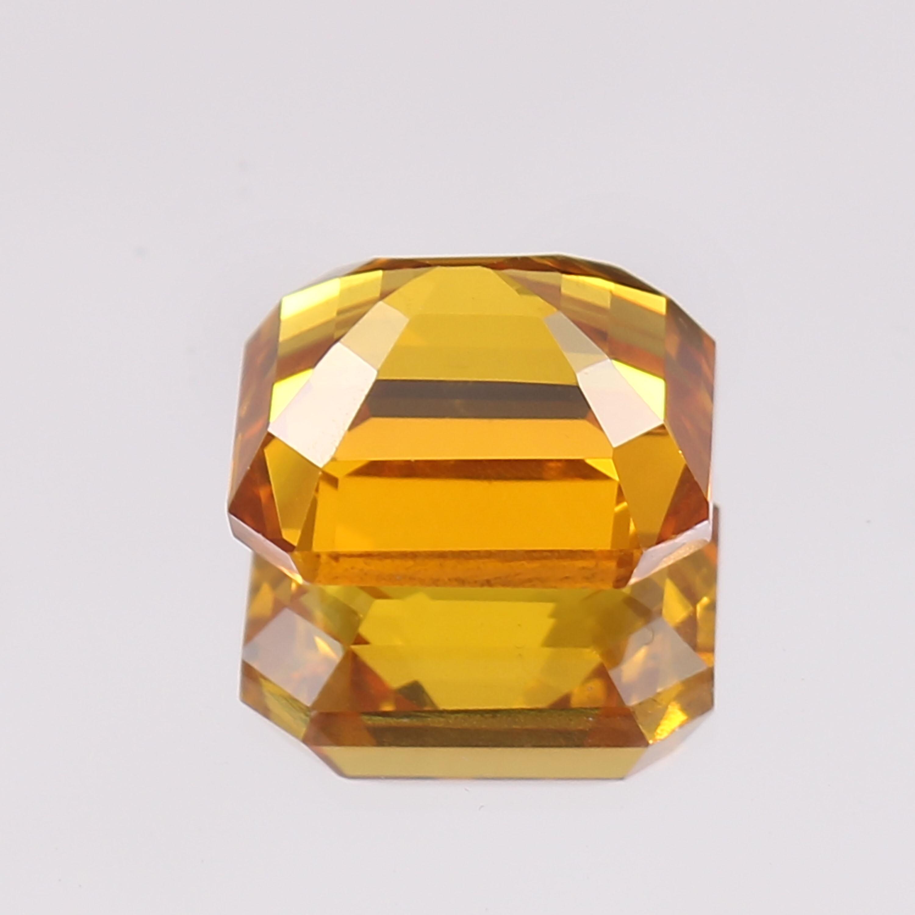 Saphir jaune de Ceylan AAA, pierre précieuse 13 x 11 mm, taille éclatante - France