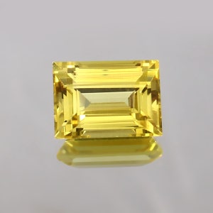 AAA Grade 11x8 MM Ceylon Yellow Sapphire Loose Gemstone Emerald Cut, Excellent Genuine Quality Gemstone For Ring & Jewellery Making