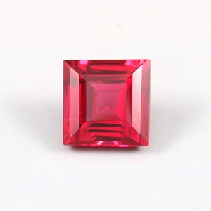 AAA 8x8 MM Mozambique Loose Square Gemstone Cut,Excellent Genuine Quality Pegion Red Ruby Gemstone For Engagement Ring & Jewelry Makin