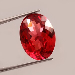 AAA-kvalitet 16x12 MM Mozambique rubin lös oval ädelstenslipning, utmärkt äkta kvalitet Pegion röd rubin ädelsten för ring- och smyckestillverkning