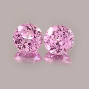 AAA 9x9 MM Grade Pink Morganite Loose Gemstone Cut Pair Round Excellent Genuine Quality Gemstone For Ring & Jewellery Making