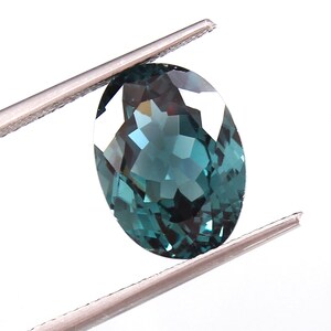 AAA-graad 13 x 9 mm transparant blauwgroen indicoliet toermalijn losse ovale uitstekende geslepen edelsteen voor verlovingsring en hangend Raw6,00 ct