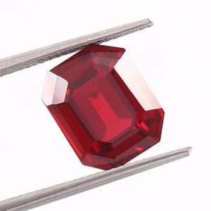 AAA Grade 12x10 MM Mozambique Loose Radiant Cut Gemstone, Excellent Genuine Quality Pegion Red Ruby Gemstone For Ring & Jewellery Making