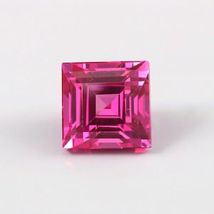 AAA Guenine Grade 6.65 Ct Ceylon Pink Sapphire Loose Gemstone Square Cut, Excellent Genuine Quality Gemstone For Engagement Ring Raw 9 x 9mm