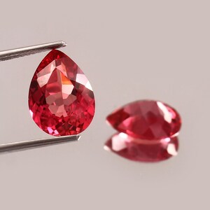 AAA Mozambique Loose Pear Gemstone Cut Pair, Excellent Genuine Quality Pegion Red Ruby Gemstone For Jewellery Making 10x8 MM