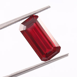 AAA Grade Mozambique Loose Radiant Cut Gemstone, Excellent Genuine Quality Pegion Red Ruby Gemstone For Ring & Jewellery Making 15x8 MM