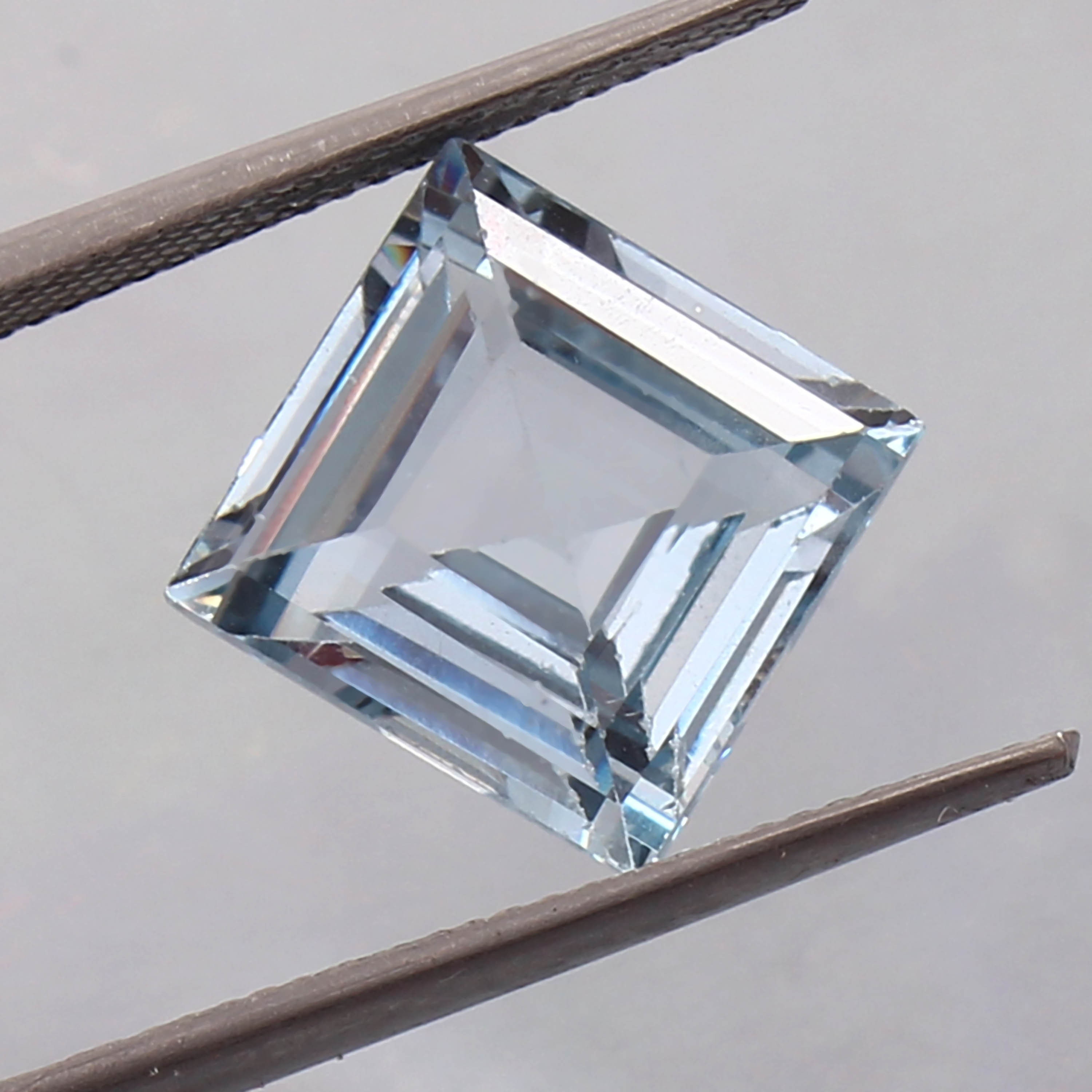 AAA 10x10 MM Grade Brazilian Aquamarine Loose Gemstone Square Cut,Excellent Genuine Top Quality Gemstone For Ring & Jewellery Making