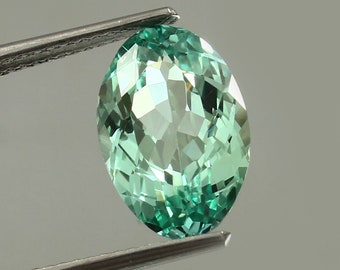 AAA Grade 5.50 Ct Ceylon Green Parti Sapphire Oval Loose Gemstone Cut, Excellent Genuine Quality For Ring & Jewellery Making 13.00 x 9.00 mm