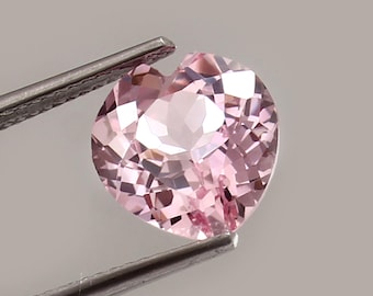 AAA Grade Pink Morganite Loose Gemstone Heart Cut,Excellent Genuine Quality Gemstone For Pendent & Jewellery Making 10x10 MM