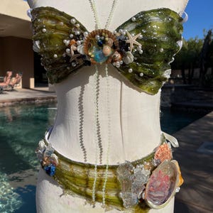 Resin mermaid corset and belt