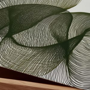 Organische moderne Wandkunst | Abstrakte botanische Linie Kunstdruck | Efeu in Blüte Bild 9