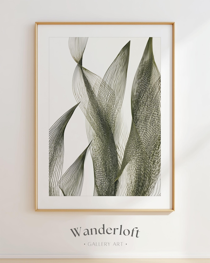 Minimalist Botanical Line Art Print | Organic Modern Neutral Wall Decor ...