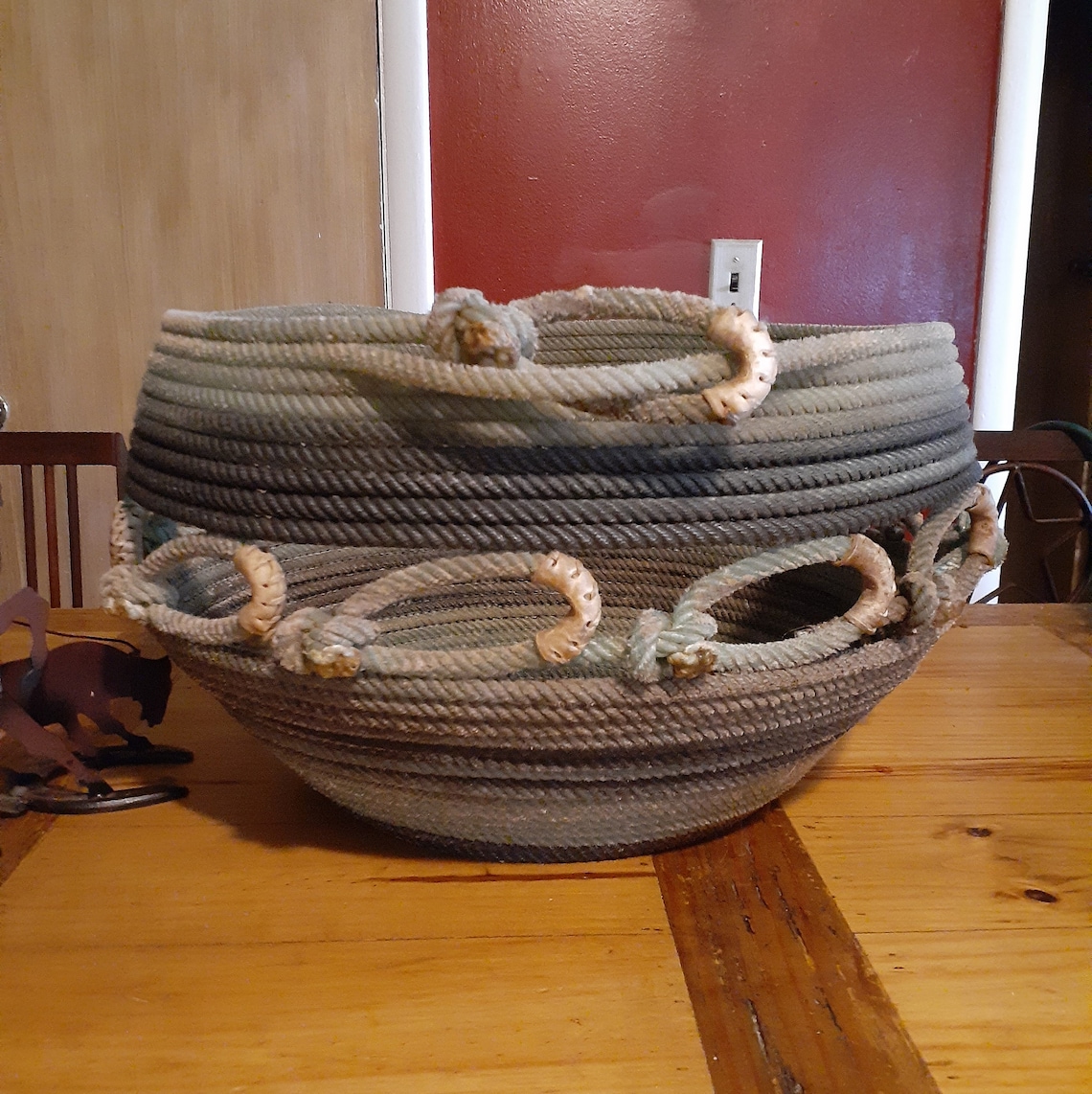 Lariat Rope Basket Etsy