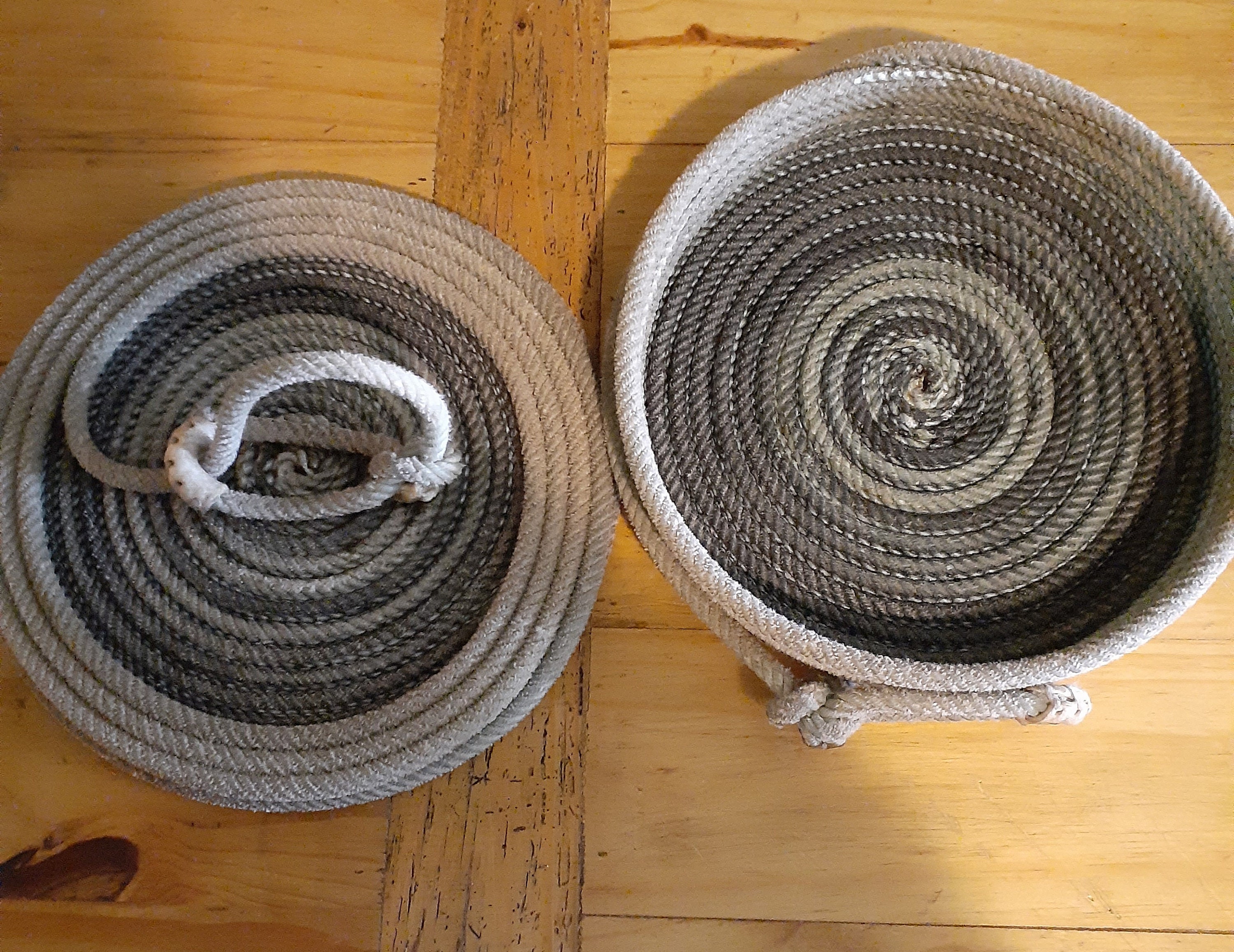 Lariat Rope Basket With Lid Etsy