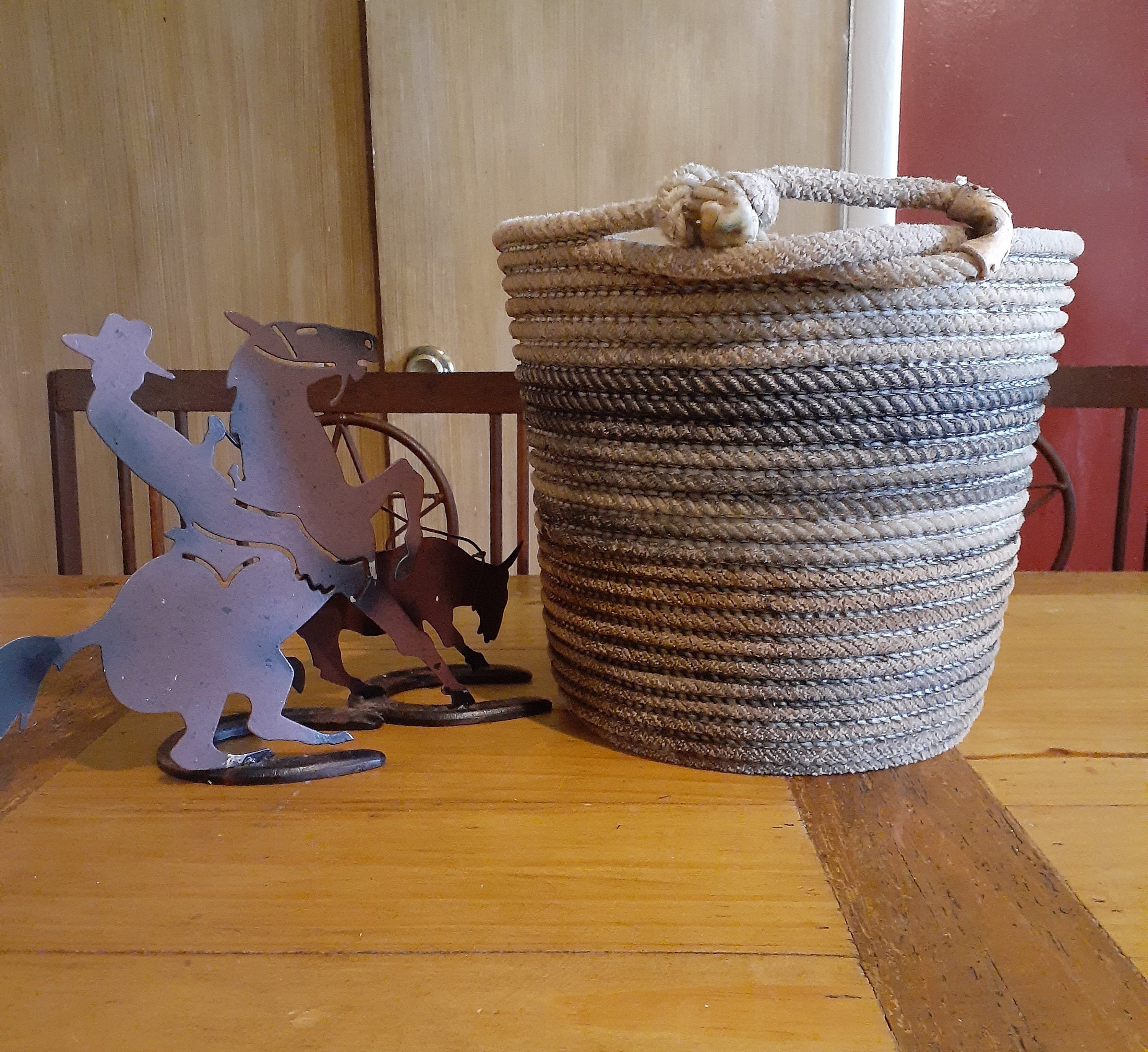 Lariat Rope Basket/Waste Basket Etsy