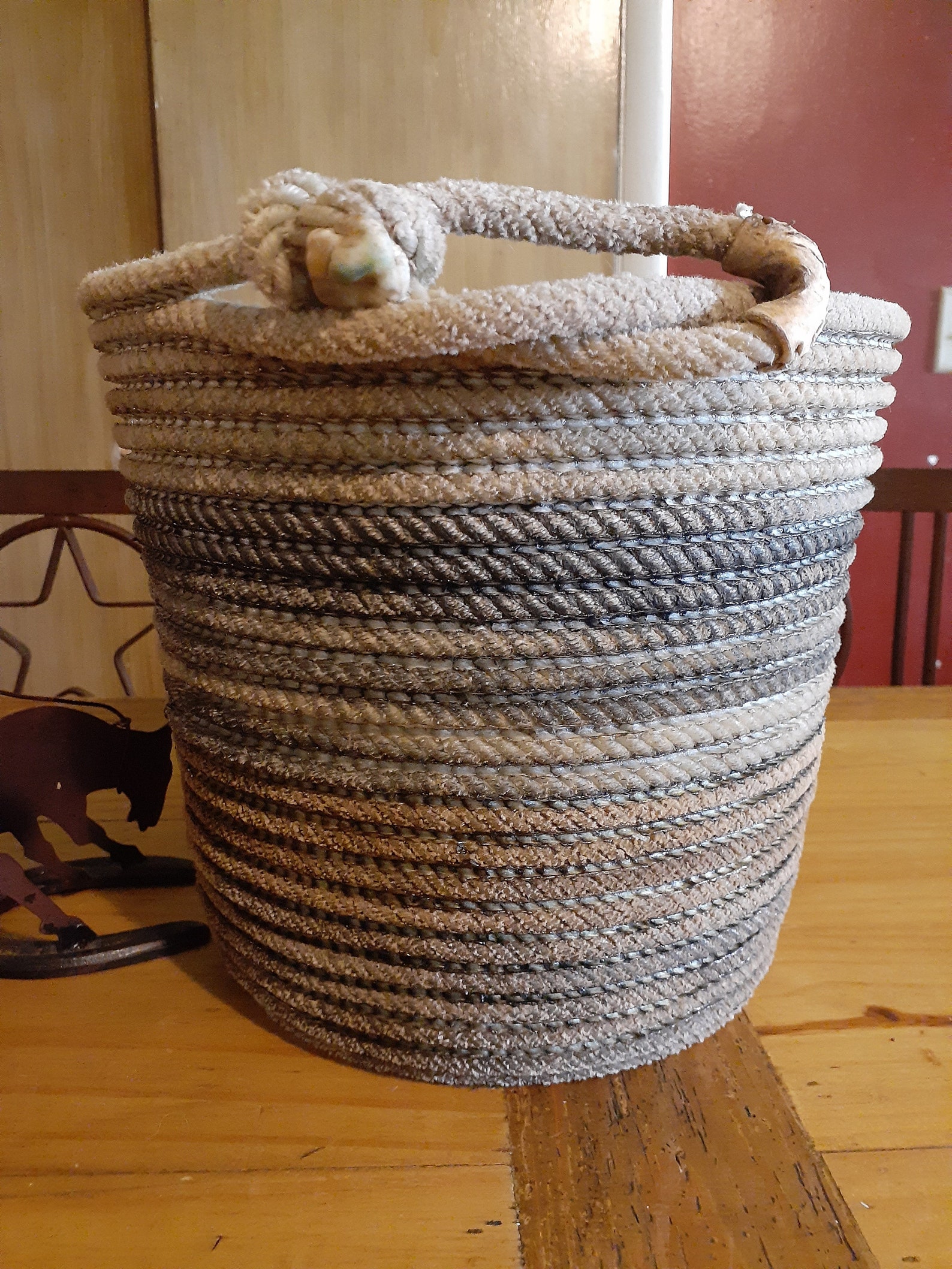 Lariat Rope Basket/Waste Basket Etsy