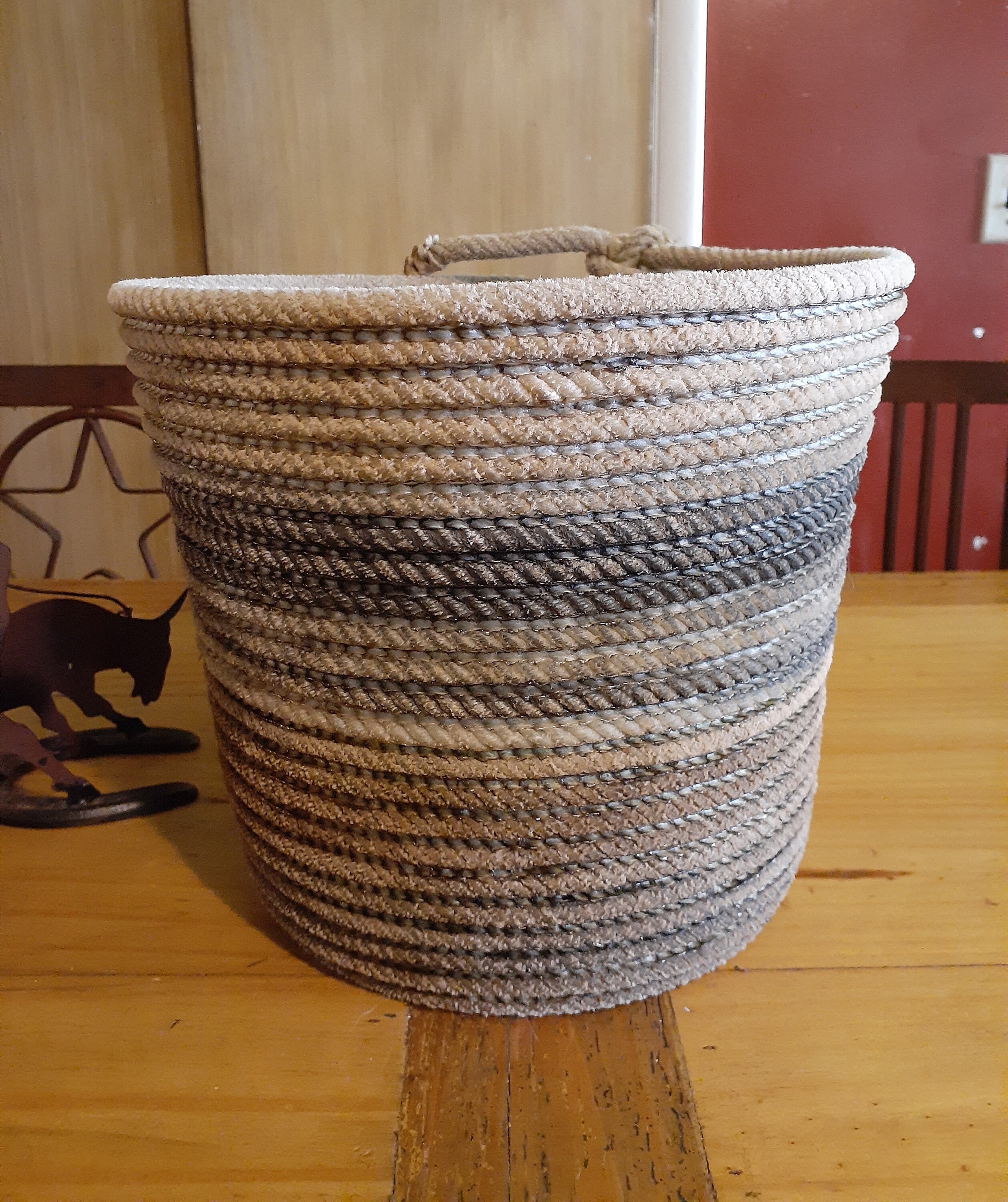 Lariat Rope Basket/Waste Basket Etsy