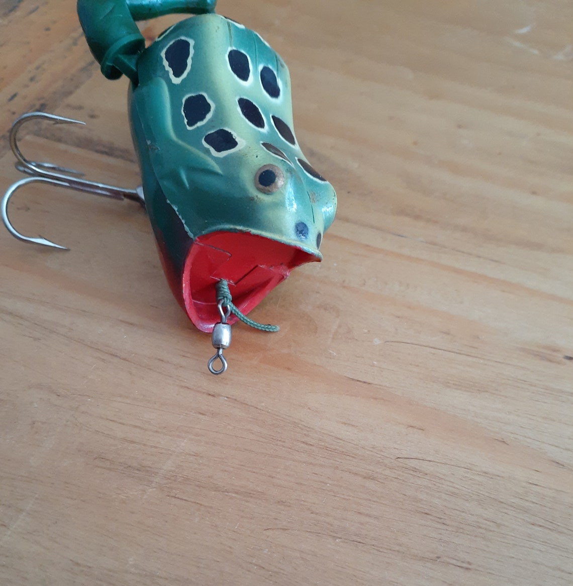 Two Vintage Frog Fishing Lures With Mechanical Legs Etsy