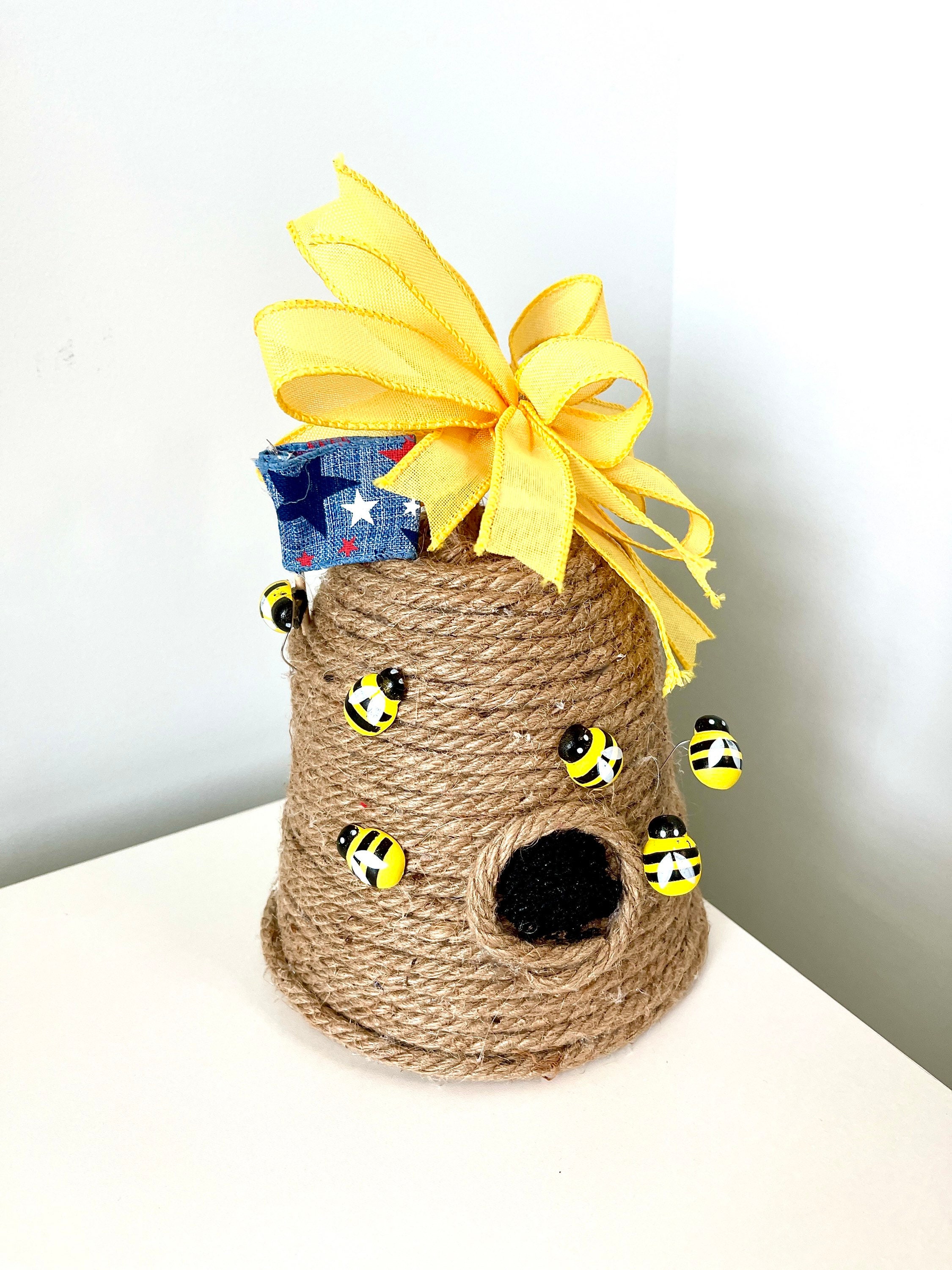 Bee Hive, Bee Skep, Honey Bee Decor, Bee Tiered Tray Decor, Spring Tiered  Tray, Rae Dunn Accessories, Small Grapevine Bee Hive, Summer Decor 