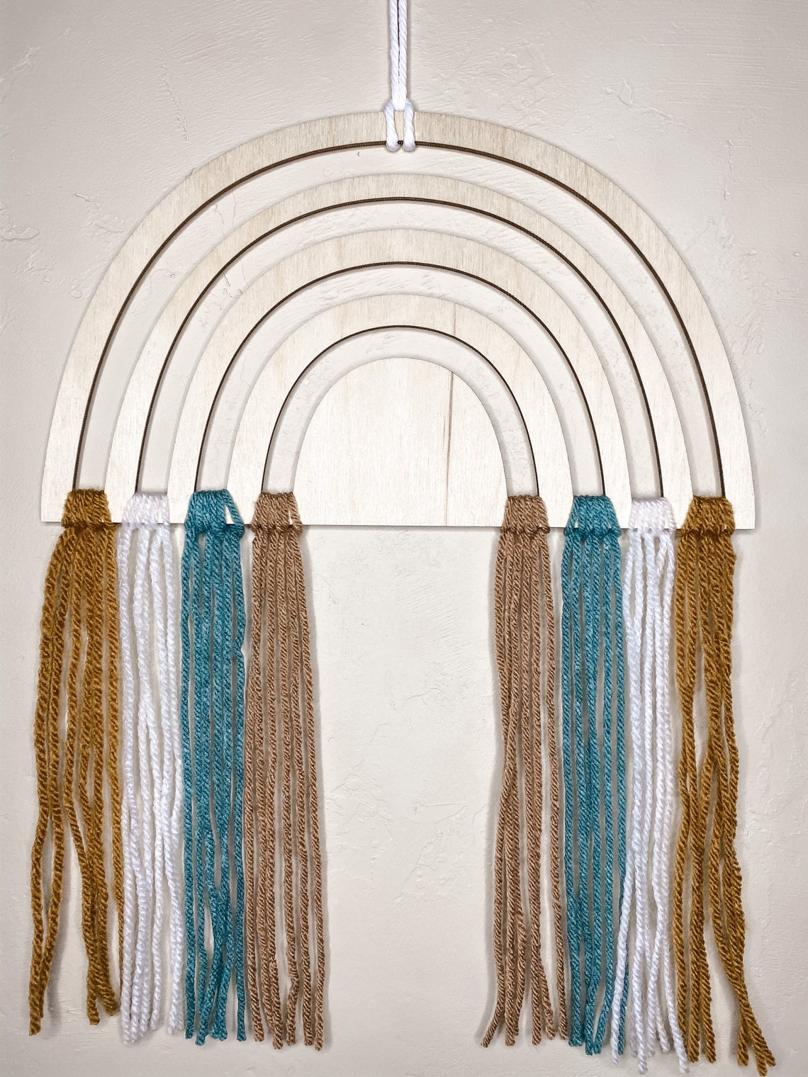 Rainbow Wall Hanging. Boho Decor. Wood Rainbow. Nursery Decor. Etsy