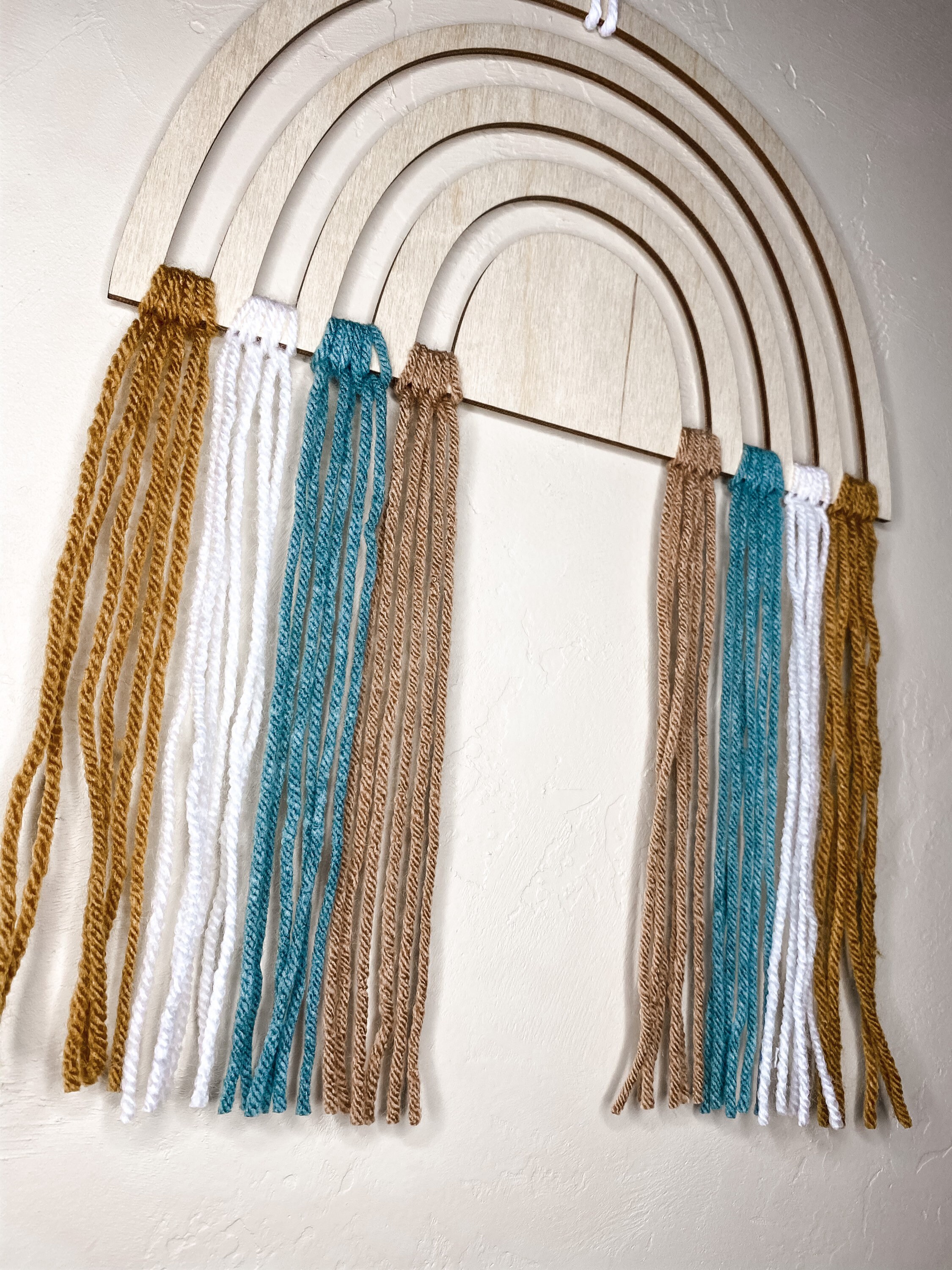 Rainbow Wall Hanging. Boho Decor. Wood Rainbow. Nursery Decor. Etsy