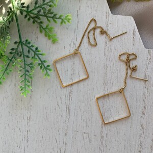 Gold Threader Earrings, Drop Chain Earrings, Long Earrings, Gift for Her, Birthday Gift