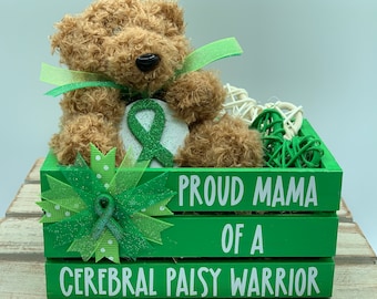 Cerebral Palsy/Cerebral Palsy Awareness/Cerebral Palsy Warrior/Green Ribbon/Proud Mama of a Cerebral Palsy Warrior/Cerebral Palsy Gift