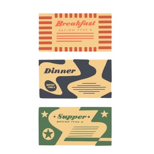 Type K Ration Stickers