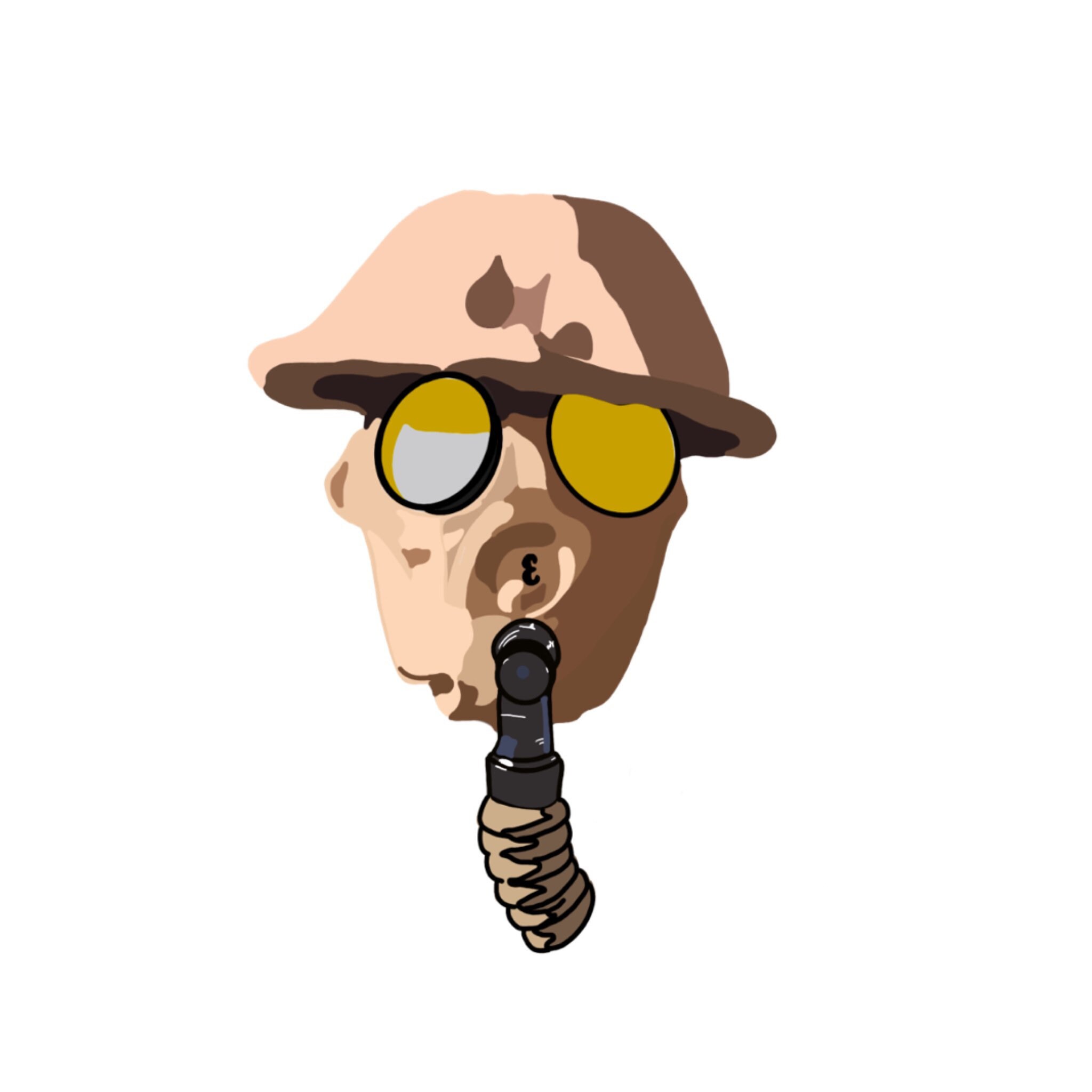 Ww2 gas mask cartoon Hopfurniture