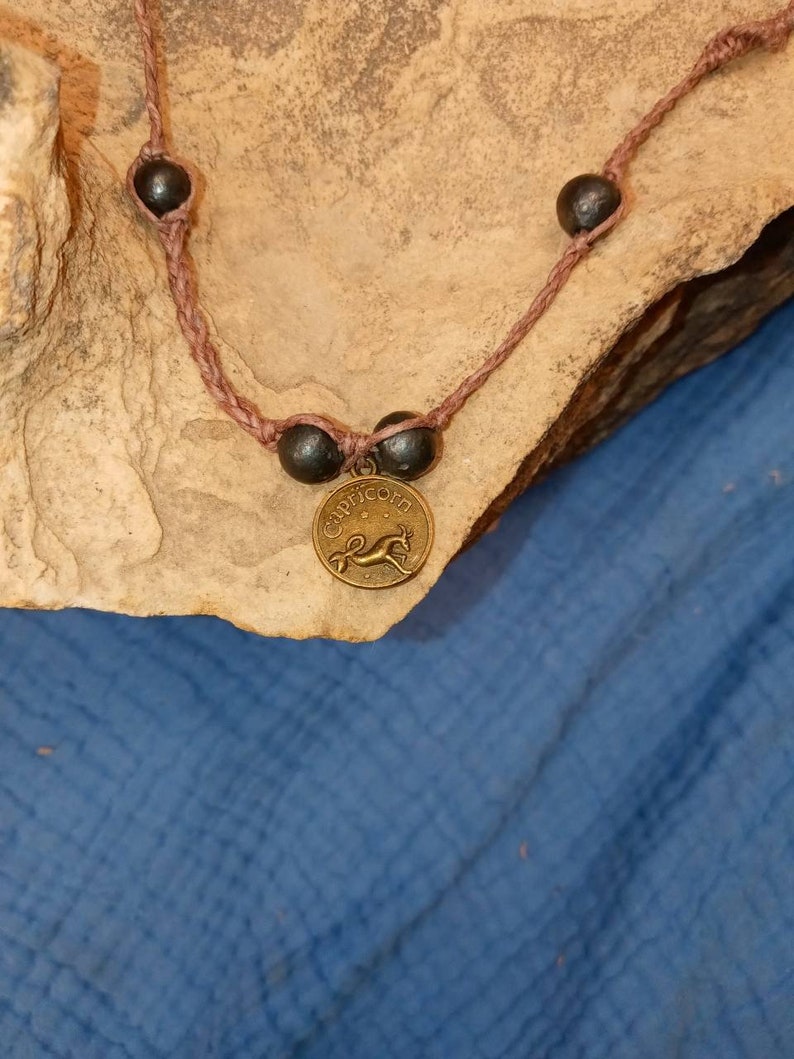 Natural hemp necklace