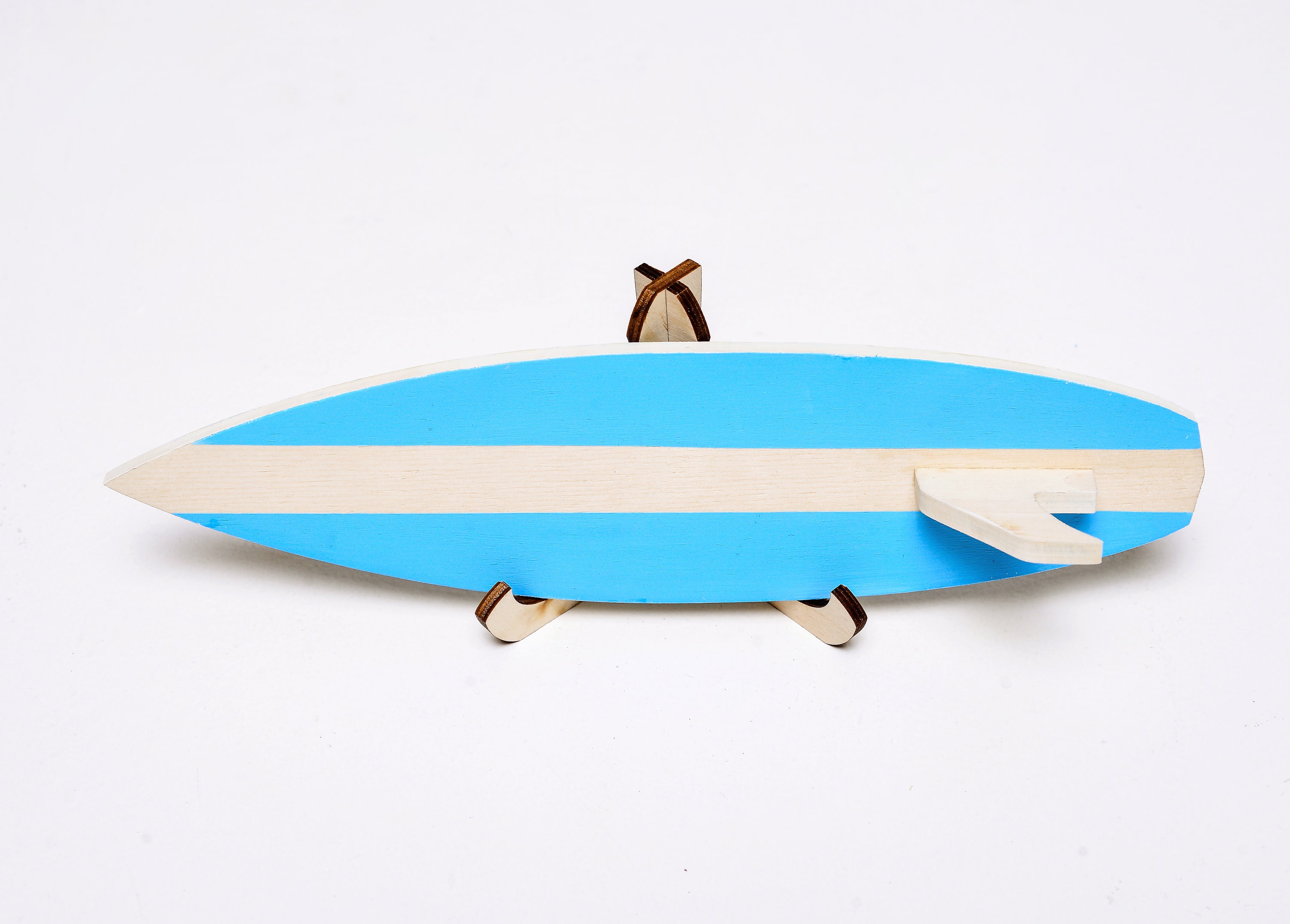 Wooden mini surfboard decor. Miniature color surfboard. Etsy