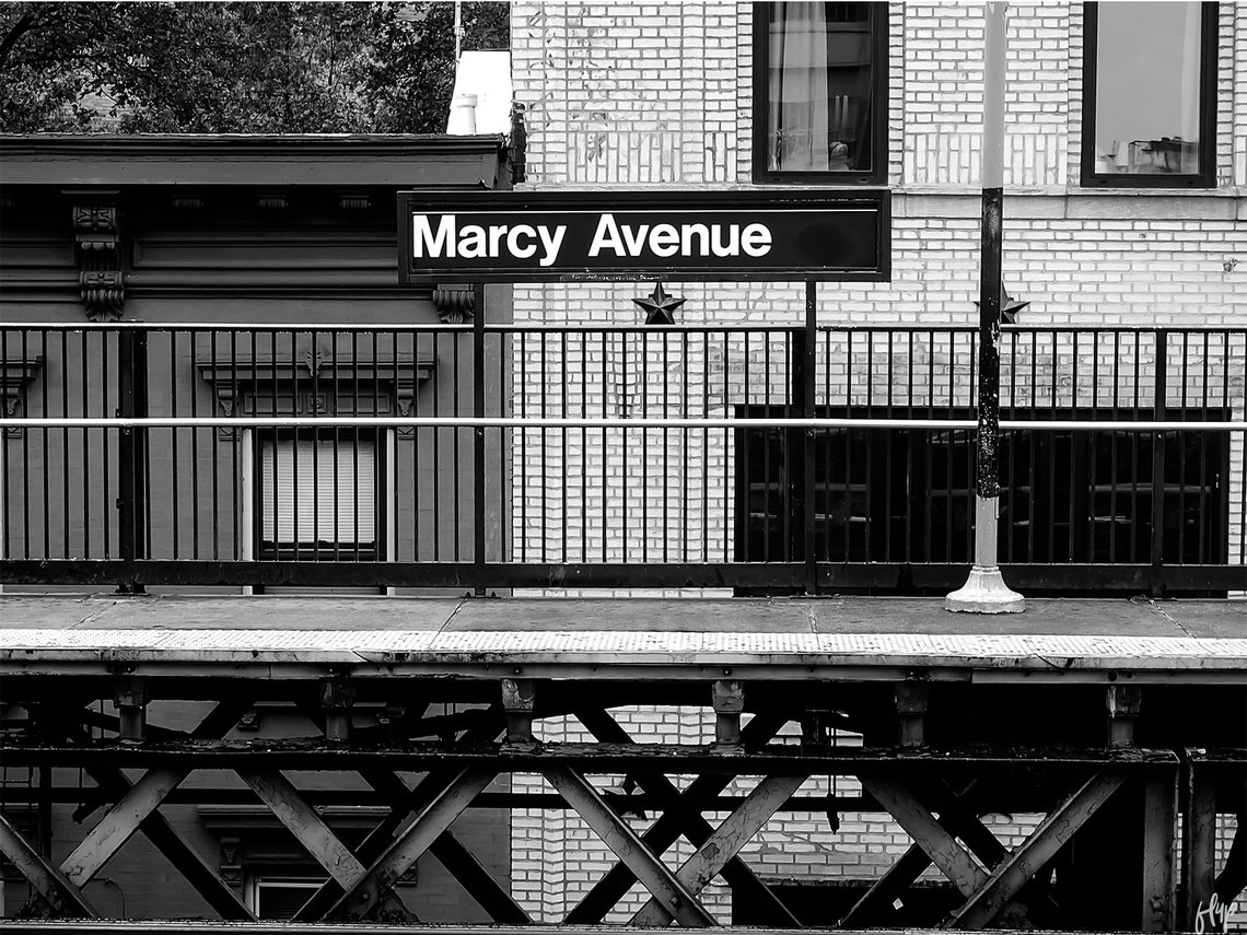 Marcy Ave Brooklyn Train Station Digital Print Etsy