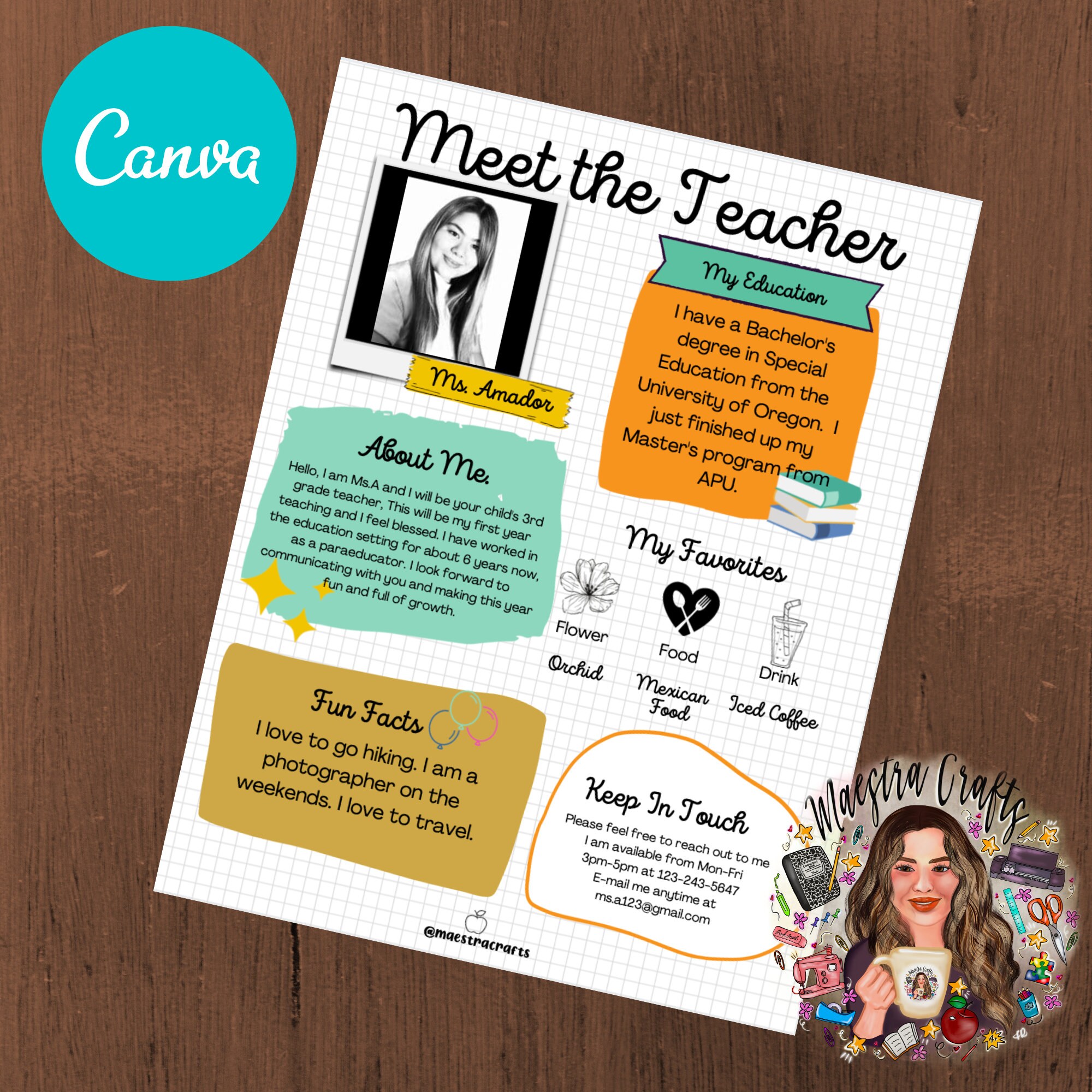 Meet The Teacher Template Canva