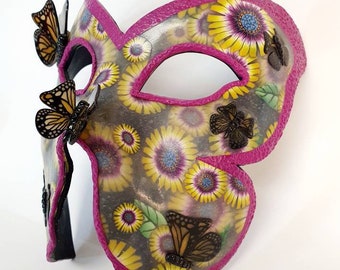 Blue Eyed Butterfly - One of A Kind Masquerade Mask