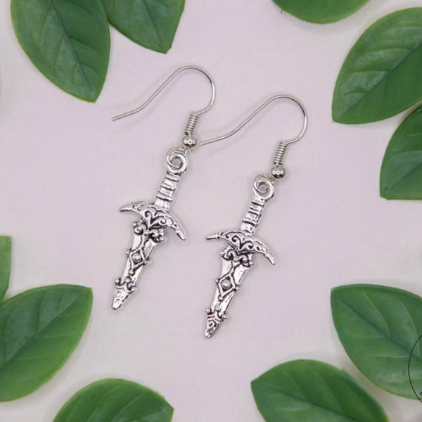 Handmade Silver Sword Earrings