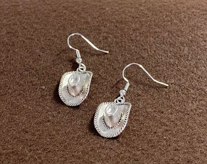 Handmade Cowboy Hat Earrings Etsy