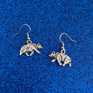 Handmade Badger Earrings