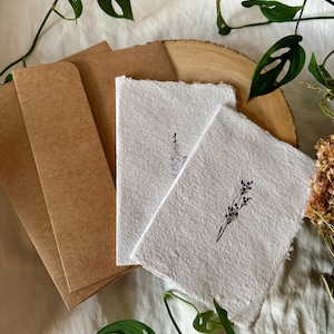 Handmade Paper Greeting Cards with Envelopes