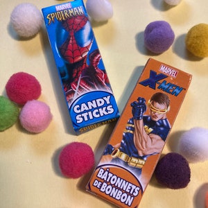 RARE Marvel 2006 Edition Spiderman or X-men Candy Stick Boxes