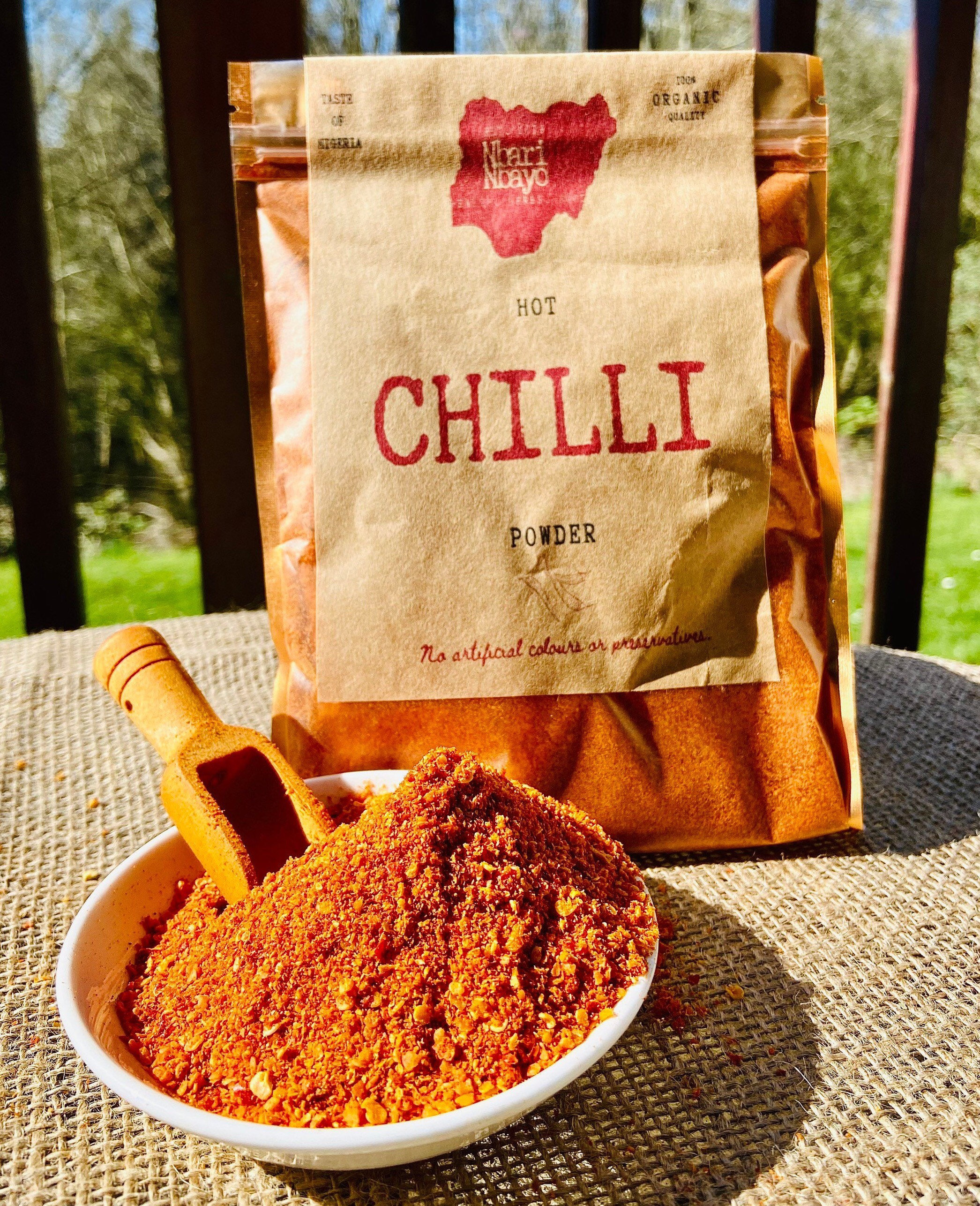 Organic | African Hot Chilli Powder 'shombo' - Nigerian | Cayenne
