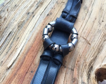 Cojinete de bicicleta y pulsera de tubo interior Joyería industrial de piezas de bicicleta Accesorio hecho a mano para ciclistas y triatletas + caja de regalo de marca