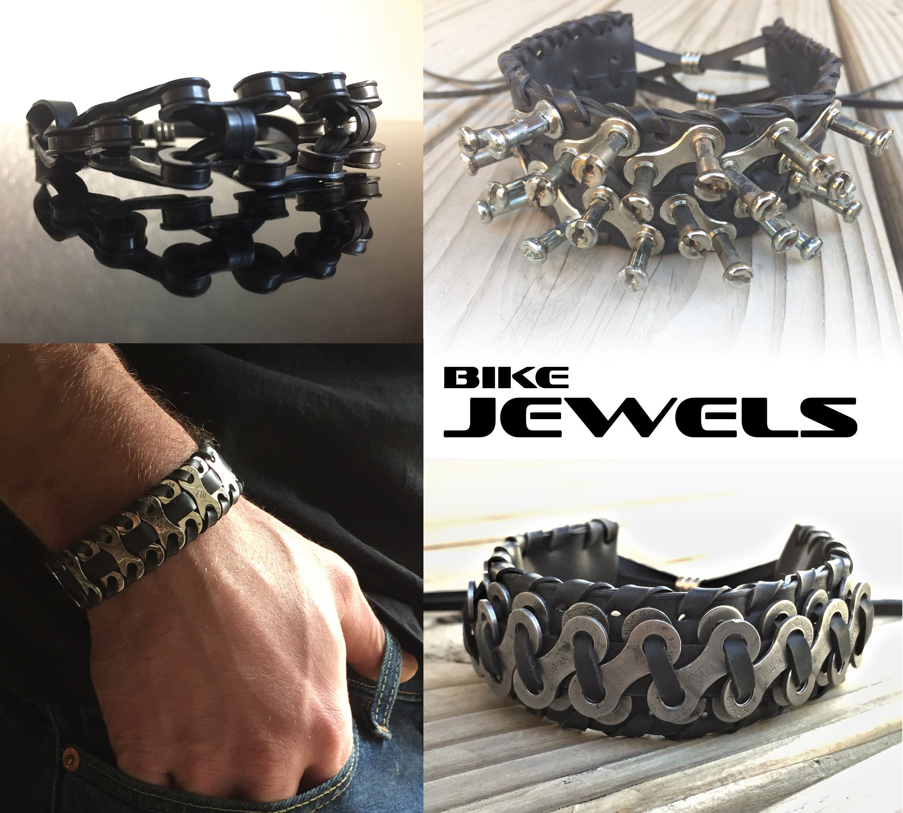 Bicycle Chain Link Bracelet, Handmade Jewelry From Bike Bicycle Chain Link Bracelet, Handmade Jewelry From Bike