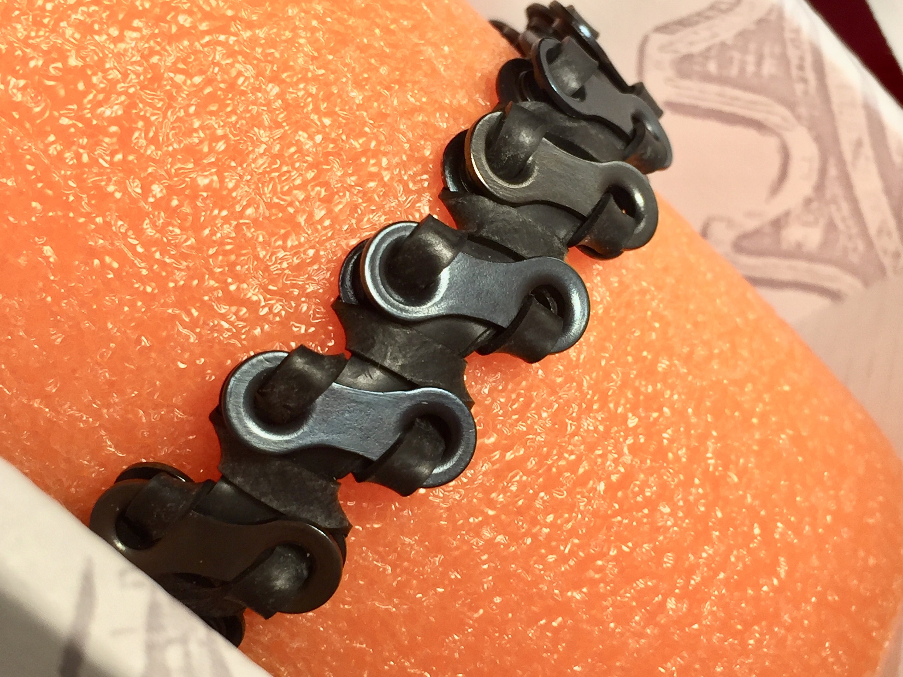 Bicycle Chain Link Bracelet, Limited BLACK EDITION, Handmade Jewelry